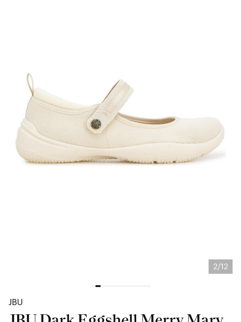 JBU Eggshell Mary Jane Canvas Sneaker